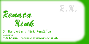 renata mink business card